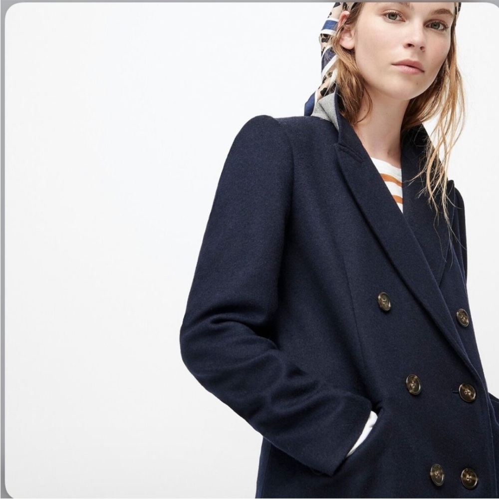 $398 J.Crew DOUBLE-BREASTED TOPCOAT IN
WOOL CASHMERE Black - Picture 4 of 15